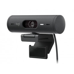 Logitech Brio 500 Full HD webcam, 1080p, autofocus, auto light correction, dFoV: 90°/78°/65°, 4MP, Glass lens, stereo mic, USB-C, GRAPHITE